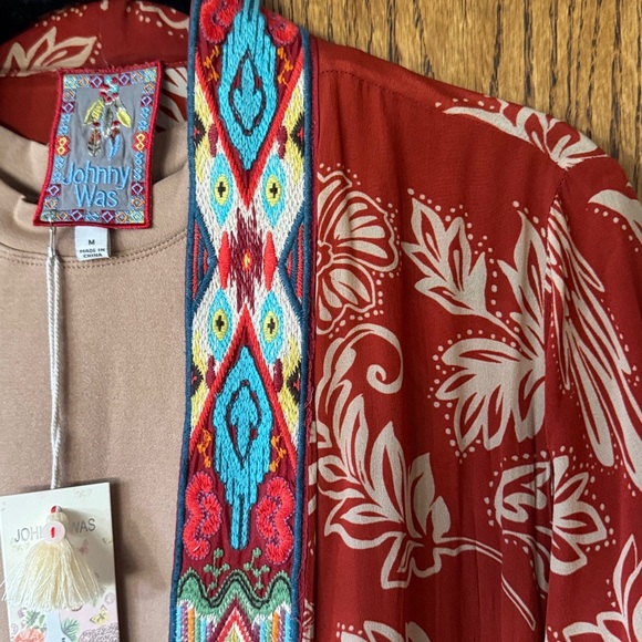 Johnny Was Noah Benet Kimono NWT sz M/L - Picture 2 of 8